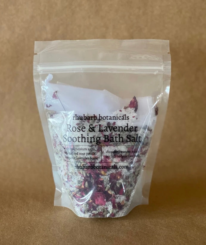 Rose & Lavender Bath Salts, 8oz pouch