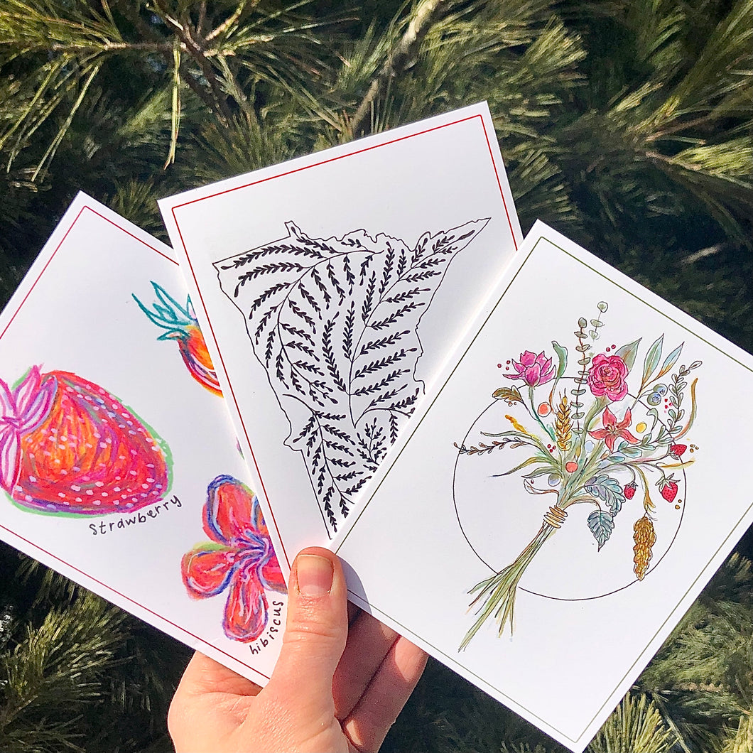 Illustrated Little Hill inspired Notecards (Set of 3)